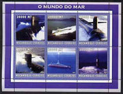 Mozambique 2002 Submarines perf sheetlet containing 6 values unmounted mint Yv 2174-79