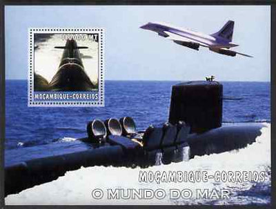 Mozambique 2002 Submarines perf s/sheet containing 1 value (with Concorde) unmounted mint Yv 135