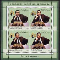 Guinea - Bissau 2001 Garry Kasparov perf sheetlet containing 4 values unmounted mint Mi 1961