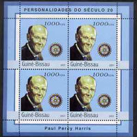 Guinea - Bissau 2001 Paul Harris perf sheetlet containing 4 values unmounted mint Mi 1966