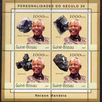 Guinea - Bissau 2001 Nelson Mandela & Minerals perf sheetlet containing 4 values unmounted mint Mi 1980-83