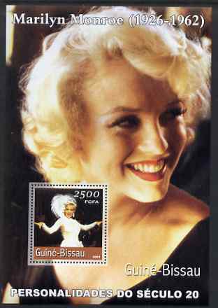 Guinea - Bissau 2001 Marilyn Monroe #1 perf s/sheet containing 1 value unmounted mint Mi BL368