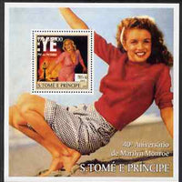 St Thomas & Prince Islands 2003 Marilyn Monroe perf s/sheet #1 containing 1 value unmounted mint Mi BL478