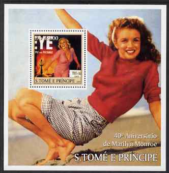 St Thomas & Prince Islands 2003 Marilyn Monroe perf s/sheet #1 containing 1 value unmounted mint Mi BL478