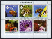 Guinea - Bissau 2003 Bees perf sheetlet containing 6 values (each with Scouts logo) unmounted mint Mi 2636-41