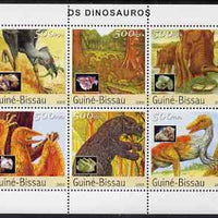 Guinea - Bissau 2003 Dinosaurs & Minerals perf sheetlet containing 6 values unmounted mint Mi 2496-2501