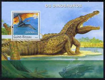 Guinea - Bissau 2003 Dinosaurs perf s/sheet containing 1 value with Scout Logo unmounted mint Mi BL431