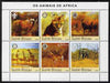 Guinea - Bissau 2003 Animals of Africa #2 perf sheetlet containing 6 values with Scout, Lions & Rotary Logos unmounted mint Mi 2444-49