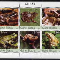 Guinea - Bissau 2003 Frogs perf sheetlet containing 6 values unmounted mint Mi 2458-63