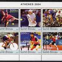 Guinea - Bissau 2003 Athens Olympic Games perf sheetlet containing 6 values unmounted mint Mi 2517-22