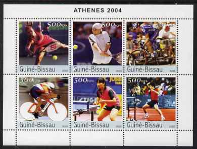 Guinea - Bissau 2003 Athens Olympic Games perf sheetlet containing 6 values unmounted mint Mi 2517-22