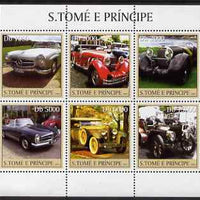 St Thomas & Prince Islands 2003 Mercedes Cars perf sheetlet containing 6 values unmounted mint Mi 2229-34, Sc 1544