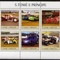 St Thomas & Prince Islands 2003 Stock cars perf sheetlet containing 6 values unmounted mint Mi 2247-52, Sc 1547