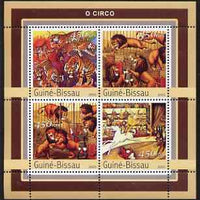 Guinea - Bissau 2003 Circus perf sheetlet containing 4 values unmounted mint Mi 2077-80