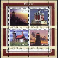 Guinea - Bissau 2003 Lighthouses perf sheetlet containing 4 values unmounted mint Mi 2068-71