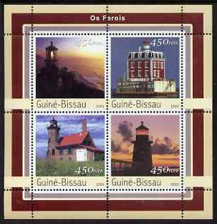 Guinea - Bissau 2003 Lighthouses perf sheetlet containing 4 values unmounted mint Mi 2068-71