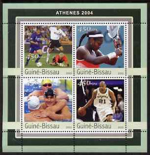 Guinea - Bissau 2003 Athens Olympic Games perf sheetlet containing 4 values unmounted mint Mi 2064-67