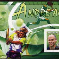 Guinea - Conakry 2006 Sporting Stars imperf s/sheet #1 containing 1 value (Andre Agassi) unmounted mint Yv 334