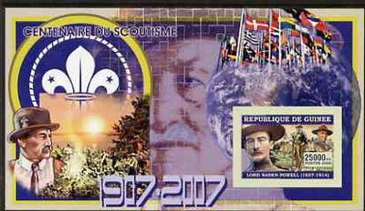 Guinea - Conakry 2006 Centenary of Scouting imperf s/sheet #06 containing 1 value (Baden Powell) unmounted mint Yv 342