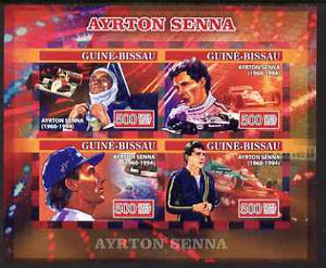 Guinea - Bissau 2007 Ayrton Senna imperf sheetlet containing 4 values unmounted mint, Yv 2294-97