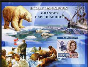 Guinea - Bissau 2007 Explorers #1 imperf s/sheet containing 1 value (Amundsen) unmounted mint, Yv 340