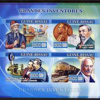 Guinea - Bissau 2007 Inventors imperf sheetlet containing 4 values unmounted mint, Yv 2326-29