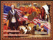 St Thomas & Prince Islands 2007 US Presidents #01 George Washington imperf s/sheet containing 1 value unmounted mint