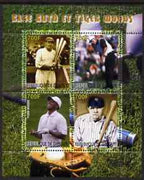 Djibouti 2007 Babe Ruth & Tiger Woods perf sheetlet containing 4 values unmounted mint