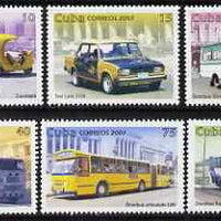 Cuba 2007 Transport perf set of 6 values unmounted mint