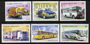 Cuba 2007 Transport perf set of 6 values unmounted mint