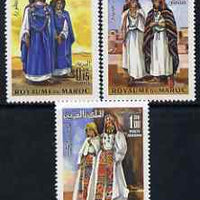 Morocco 1969 Traditional Women's Costumes perf set of 3 unmounted mint, SG 267-9