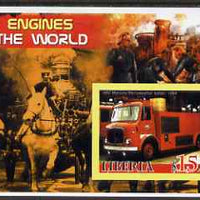 Liberia 2005 Fire Engines of the World #04 imperf s/sheet unmounted mint