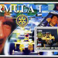 Guinea - Conakry 2003 Formula 1 perf s/sheet #3 containing 1 value (Damon Hill) with Rotary logo unmounted mint