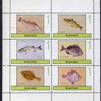 Bernera 1983 Fish (Cod, Pollack, Bass, Bream, Flounder & Boar) perf set of 6 values unmounted mint