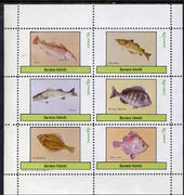 Bernera 1983 Fish (Cod, Pollack, Bass, Bream, Flounder & Boar) perf set of 6 values unmounted mint