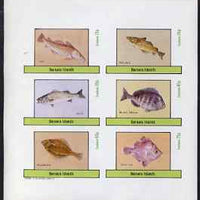 Bernera 1983 Fish (Cod, Pollack, Bass, Bream, Flounder & Boar) imperf set of 6 values unmounted mint