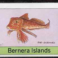 Bernera 1983 Fish (Gurnard) imperf souvenir sheet (£1 value) unmounted mint