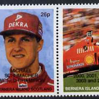 Bernera 2004 Michael Schumacher World Champion opt on 1997 se-tenant pair unmounted mint