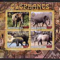 Djibouti 2007 Elephants perf sheetlet containing 4 values fine cto used