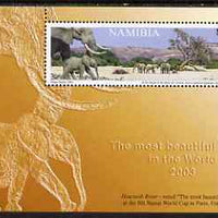 Namibia 2003 Stamp Design Award Winner perf m/sheet (Elephants) unmounted mint SG MS953