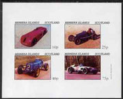 Bernera 1981 Early Racing Cars imperf set of 4 values (imprint in right margin) unmounted mint