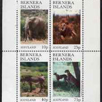 Bernera 1981 Animals (Elephant, Lion, Zebra) perf set of 4 values (imprint within main stamp design) unmounted mint