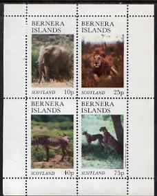 Bernera 1981 Animals (Elephant, Lion, Zebra) perf set of 4 values (imprint within main stamp design) unmounted mint