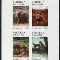 Bernera 1981 Animals (Elephant, Lion, Zebra) imperf set of 4 values (imprint within main stamp design) unmounted mint