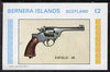 Bernera 1982 Pistols (Enfield .38) imperf deluxe sheet (£2 value) unmounted mint