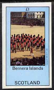 Bernera 1981 Soldiers (Marching Band) imperf souvenir sheet (£1 value) unmounted mint