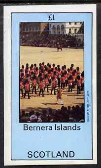 Bernera 1981 Soldiers (Marching Band) imperf souvenir sheet (£1 value) unmounted mint