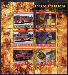 Djibouti 2007 Scouts & Fire Engines #1 perf sheetlet containing 6 values fine cto used