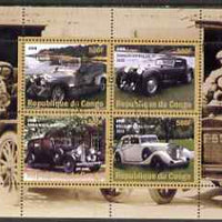 Congo 2008 Luxury Cars perf sheetlet containing 4 values fine cto used