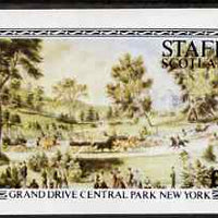 Staffa 1982 Grand Drive, Central Park New York imperf deluxe sheet (£2 value) unmounted mint